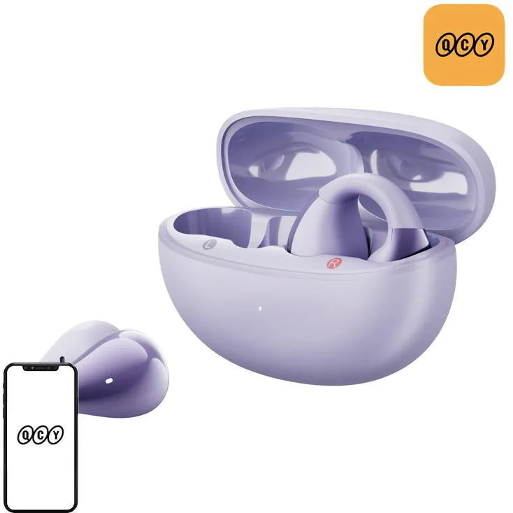 Casti QCY QCY T33 TWS Bluetooth Earphones (purple)