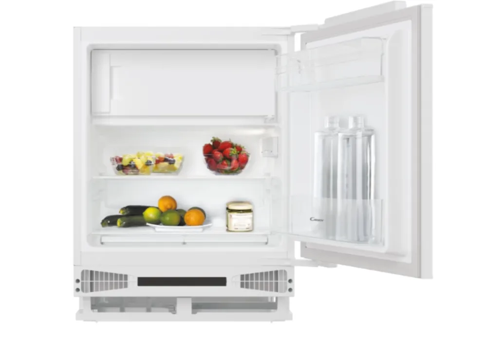 Mini Frigider CANDY CM4SE68W, E, Built-in, Larder, Height 82.6 cm, Fridge net 95 L, Freezer net 16 L, White