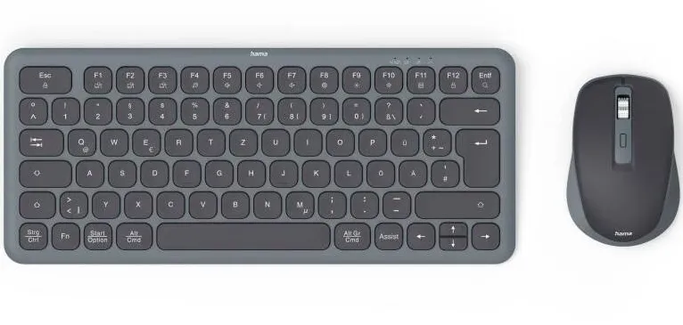 Kit Periferice HAMA Set Tastatura+Mouse Wireless Hama WKM-500, Multi-Device, 1600DPI, negru