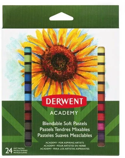 DERWENT Creioane pastel soft DERWENT Academy, 24 buc/set, diverse culori