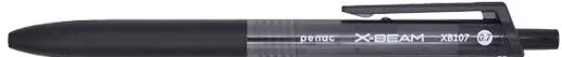 Penac Pix PENAC X-Beam XB-107, rubber grip, 0.7mm, clema plastic, corp negru - scriere neagra