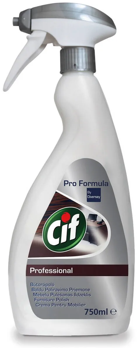Chemia CIF Professional, cu pulverizator, pentru curatare si stralucire mobilier din lemn si plastic, 750ml