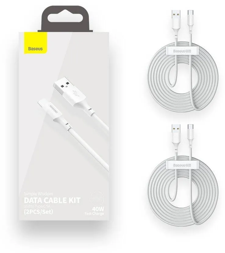 Baseus Cablu USB  TZCATZJ-02 1,5 m USB A USB C Alb