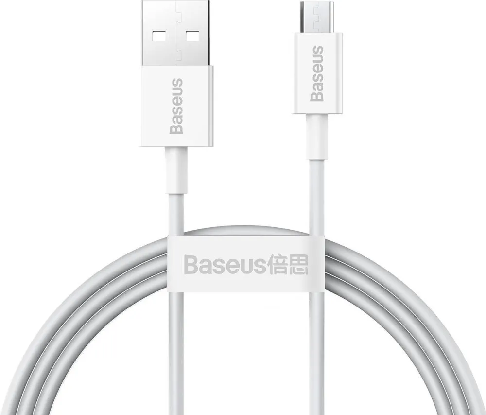 Cablu de Date Baseus Superior Series USB to micro USB, 2A, 1m (Alb)