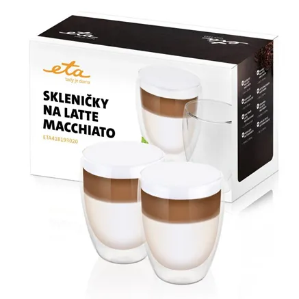 ETA ETA418193020 Latte Macchiato Cups, 2 pcs, Glass
