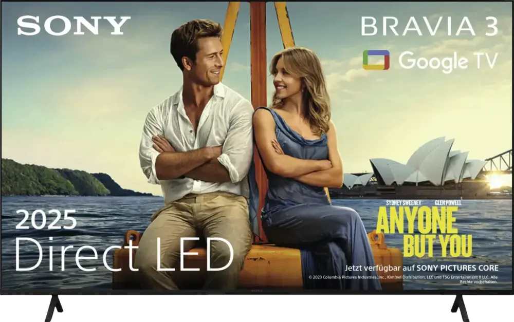 Televizor Sony BRAVIA 3 LED 75S39, 189 cm, Smart Google TV, 4K Ultra HD, Clasa E (Model 2025)