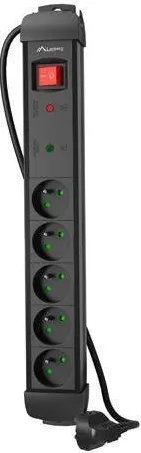 LANBERG Prelungitor Lanberg SP1 1.5m 5x 230V, negru