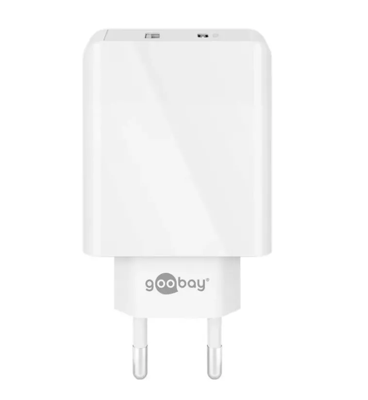 GOOBAY Goobay 61674 Dual USB-C PD Fast Charger (30 W), White