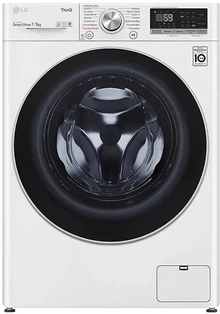 Masina de spalat rufe LG LG F2DV5S7S1E cu uscator, D, incarcare frontala, 7 kg, Drying 5 kg, 46 cm, 1200 rpm, Alb