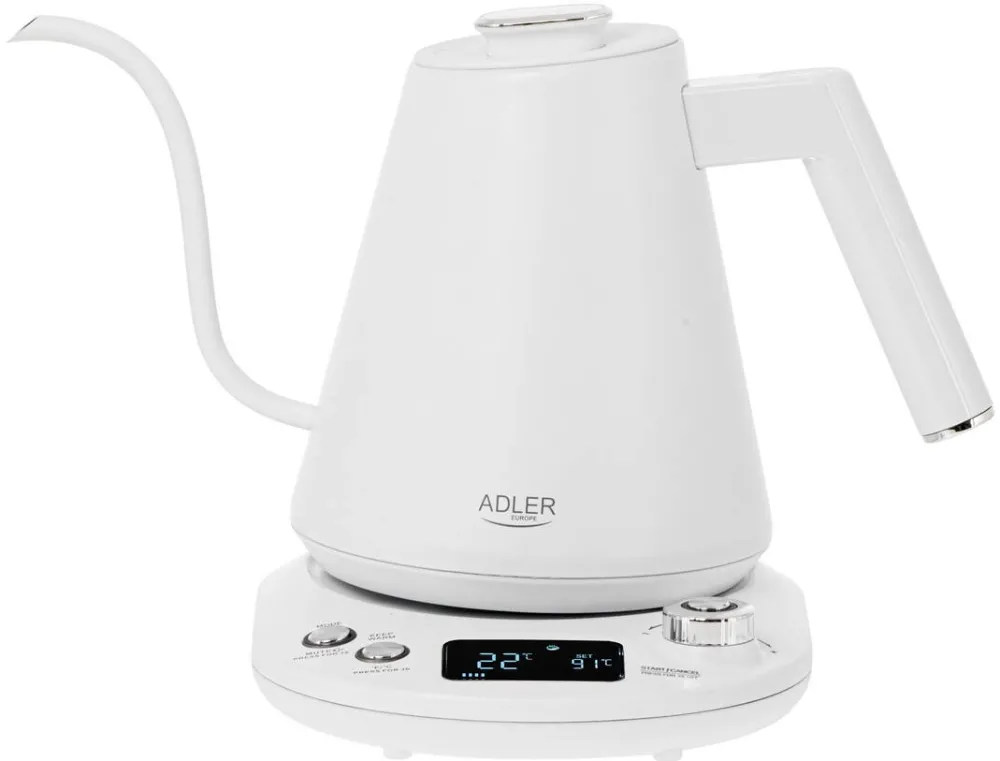 Adler Adler AD 1349w electric kettle with long spout, 1 L, White