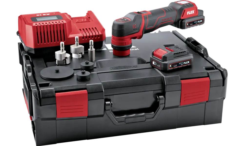 Flex FLEX Cordless Eccentric Polisher PXE 80 10.8 V Set, Red / Black