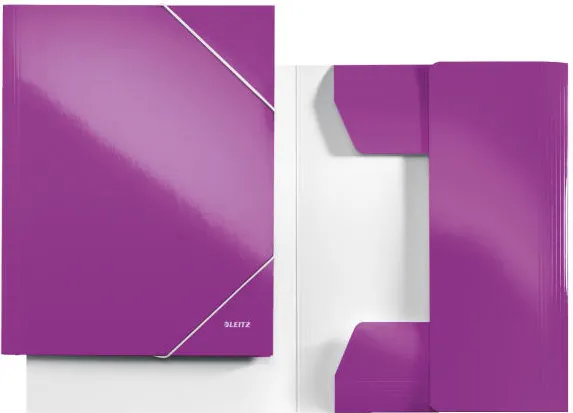 Leitz Mapa carton cu elastic LEITZ Wow - mov metalizat