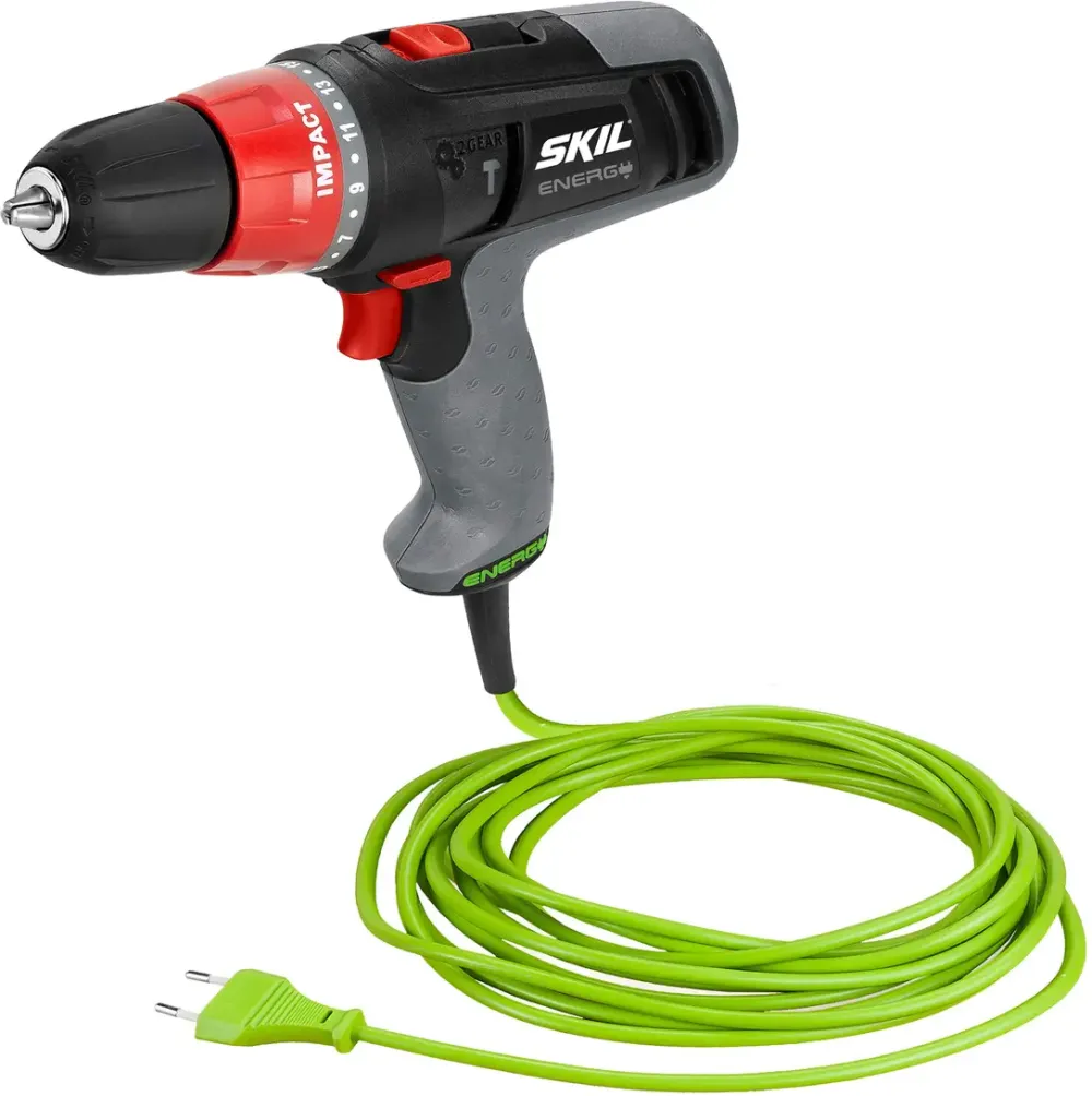 Skil Masina de gaurit si insurubat (bormasina) cu percutie F0156225AA, 207 W, 0.9 A, 220-240 V, 10 mm mandrina, 1600 RPM, 20.800 PPM, 6 m lungime cablu, 13 mm diametru maxim de gaurire