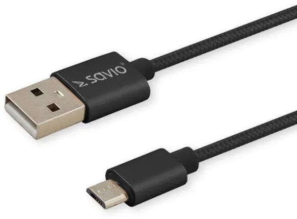 SAVIO Cablu Date CL-129 USB 2 m USB 2.0 USB A USB C Negru