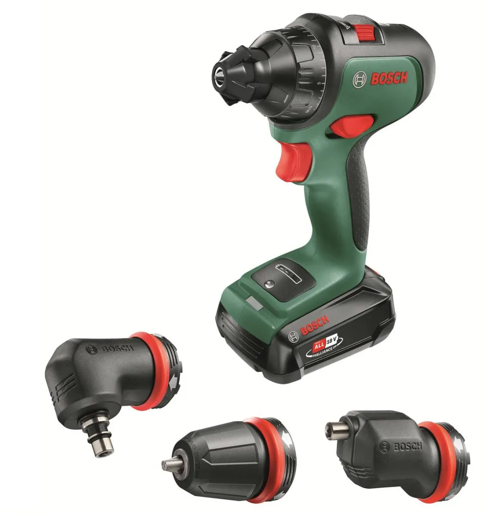BOSCH Masina de gaurit / insurubat, AdvancedDrill 18V, 06039B5007, cu 1 acumulator, 18 V, 2.5 V + 3 adaptoare mandrina