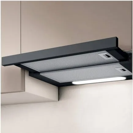 ELICA Hota telescopica14 LUX BL/A/60, 60 cm, putere absorbtie 304 m3/h, LED, Negru