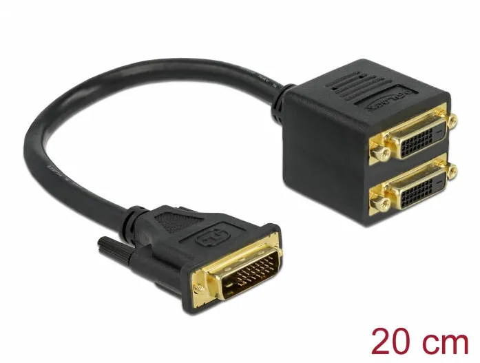 Adaptor DELOCK DVI 24+1 male to 2 x DVI 24+1 female
