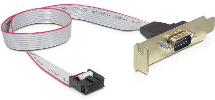 DELOCK Low Profile Slot Bracket > 1 x Serial Pin layout: 1:1