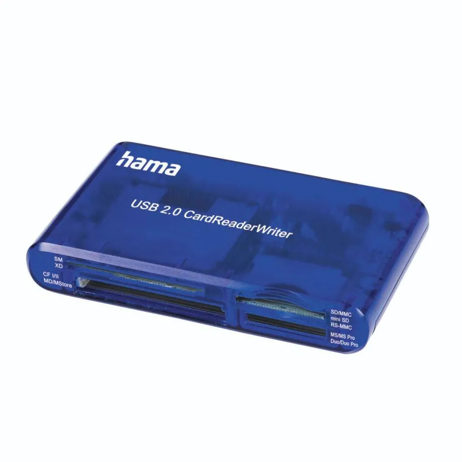 Card Reader HAMA 35 in 1 USB 2.0  Blue