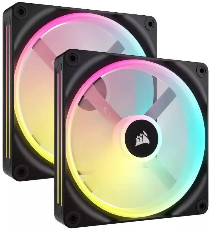 Corsair Ventilator iCUE LINK QX140 RGB 140mm Starter Kit Black Two Fan Pack