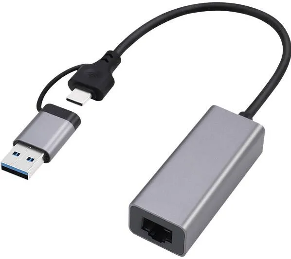 Adaptor Gembird A-USB3AC-LAN-01 USB 3.1 + type-C Gigabit network, space grey