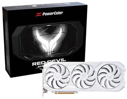 Placa Video POWERCOLOR Red Devil Radeon RX 9070 XT Spectral White AMD 16 GB GDDR6