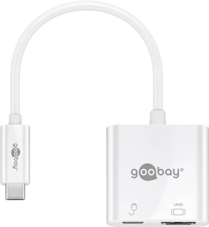 GOOBAY  62110 USB-C HDMI Adapter (4k 60 Hz), White