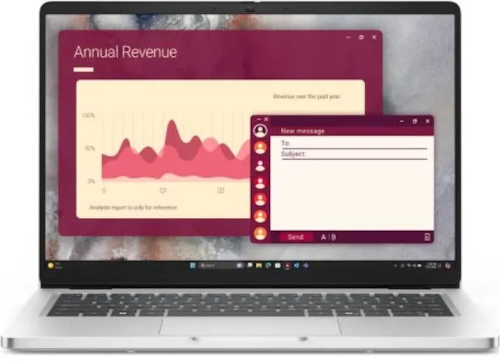 Laptop Dell Pro 14 PC14250, 14 inch 1920 x 1200, Intel 235U 12 C / 14 T, 2.0 GHz - 4.9 GHz, 12 MB cache, 16 GB DDR5, 512 GB SSD, Intel Graphics, Windows 11 Pro