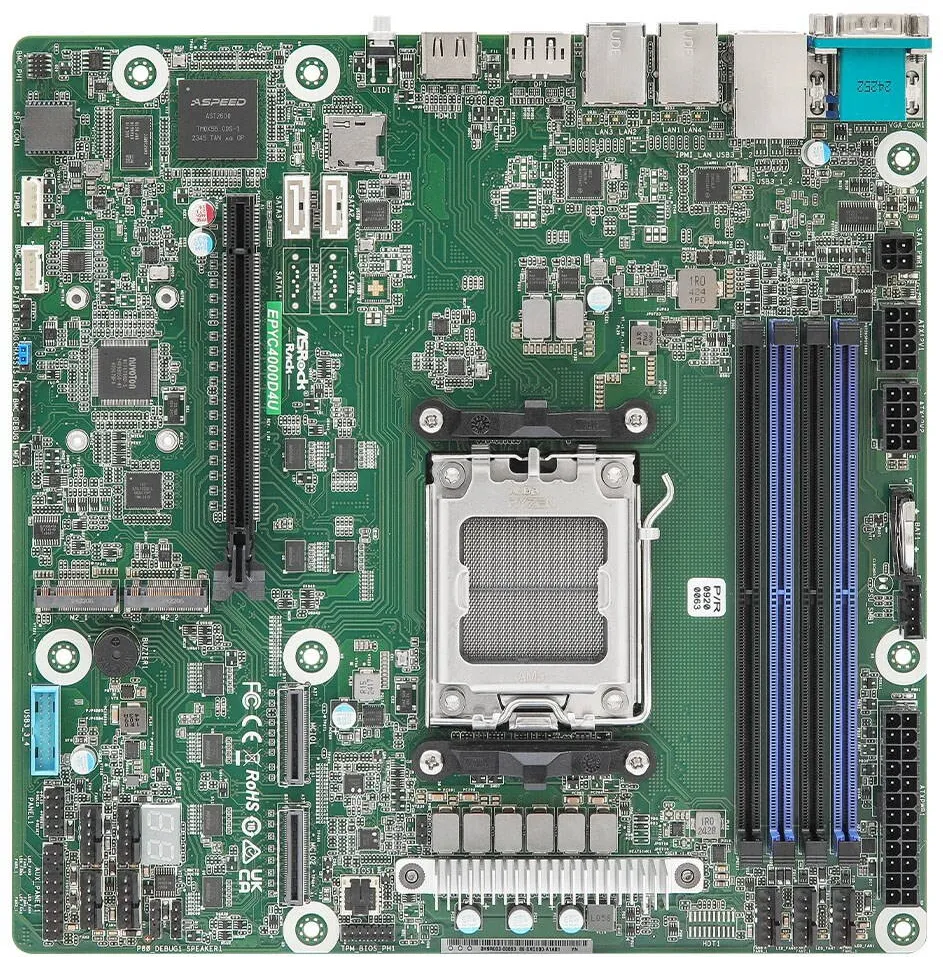 Placa de baza server ASRock EPYC4000D4U motherboard KNOLL3 X300 Socket AM5 micro ATX