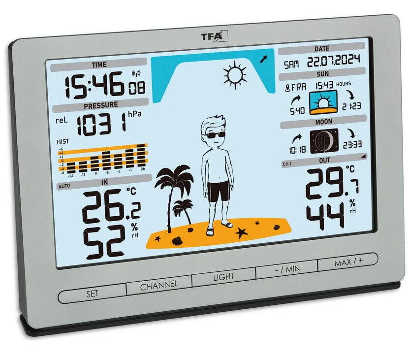 TFA TFA 35.1097.54 silver METEO JACK Wireless Weather Station