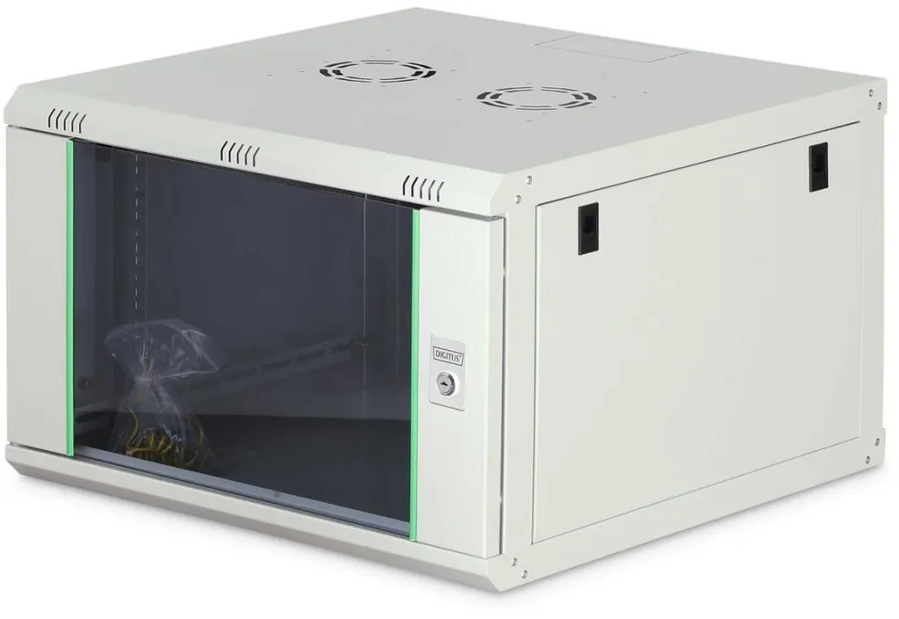Rack Digitus Cabinet metalic, Digitus, 19" 7U, 600x600mm, gri, nezmontat