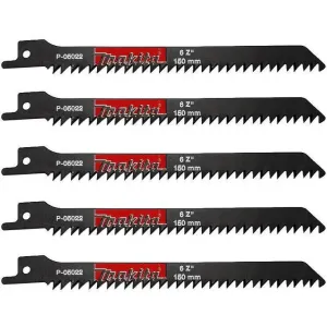 Makita Brzeszczot pentru fierastrau electric, 150mm, 5 bucati, pentru lemn, Makita