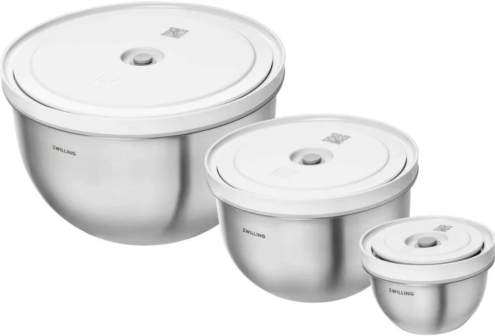 ZWILLING Set 3 cutii alimentare din otel inoxidabil Zwilling FRESH & SAVE cu capac