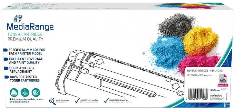 Toner imprimanta MediaRange Toner imprimanta laser Magenta, CF413X/410X, set
