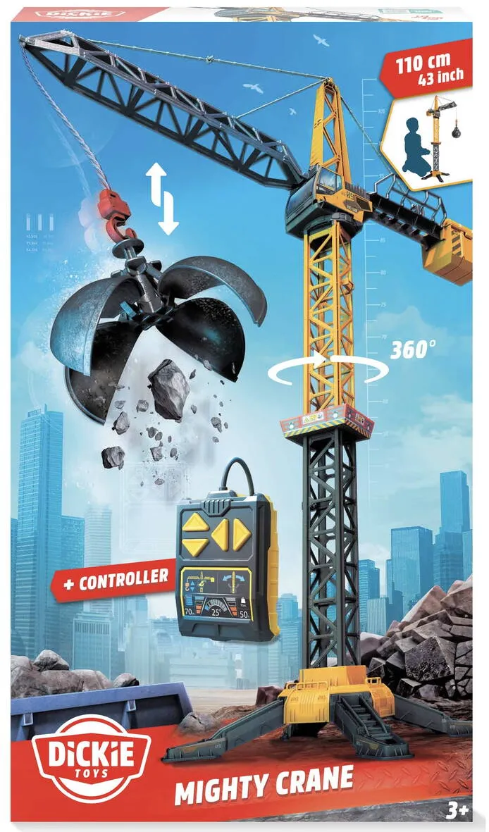 Masina Dickie Macara Dickie Toys - Mighty Crane, cu telecomanda