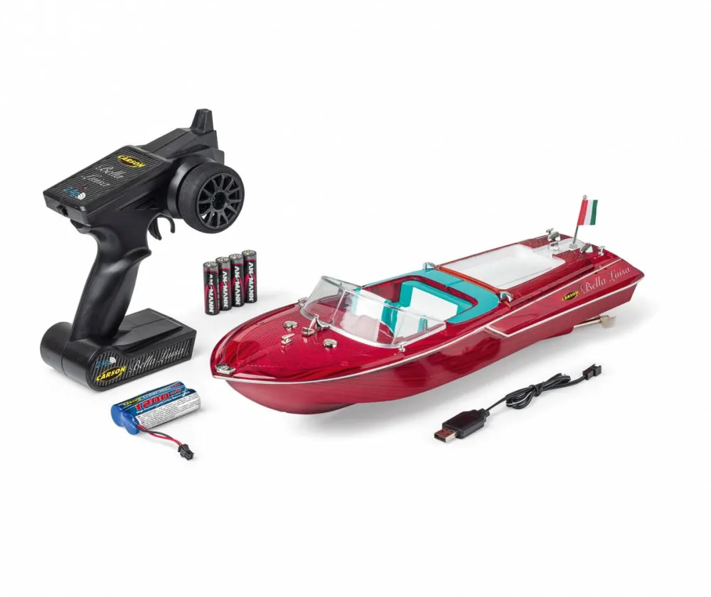 Masina Tamiya Carson Barca cu telecomanda Bella Luisa, Carson, 2,4GHz, design detaliat, 10 km/h, 455x105x140mm