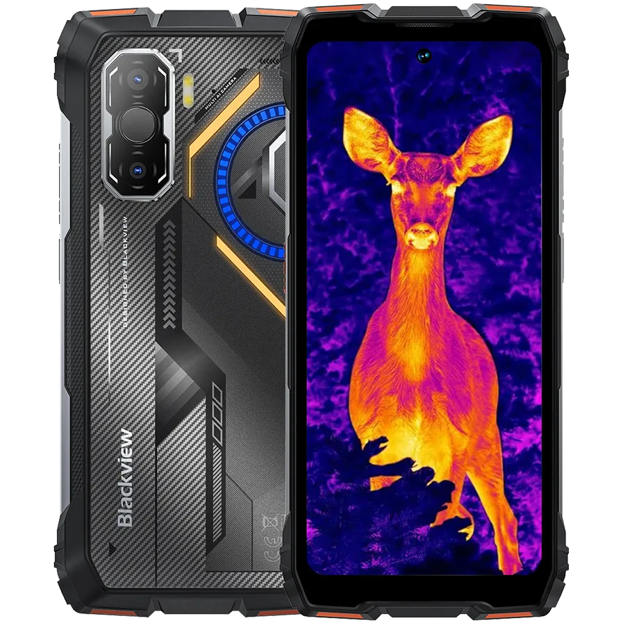 Smartphone Blackview ROCK 3 LTE 6.78-inch FHD+ 2460x1080 120Hz 8+256GB MT Helio G100 Octa-Core 2.2GHz 50MP Front 108MP, Orange