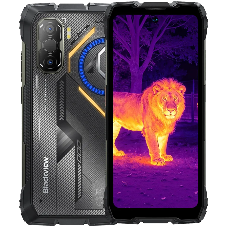 Smartphone Blackview ROCK 3 LTE 6.78-inch FHD+ 2460x1080 120Hz 8+256GB MT Helio G100 Octa-Core 2.2GHz 50MP Front 108MP, negru