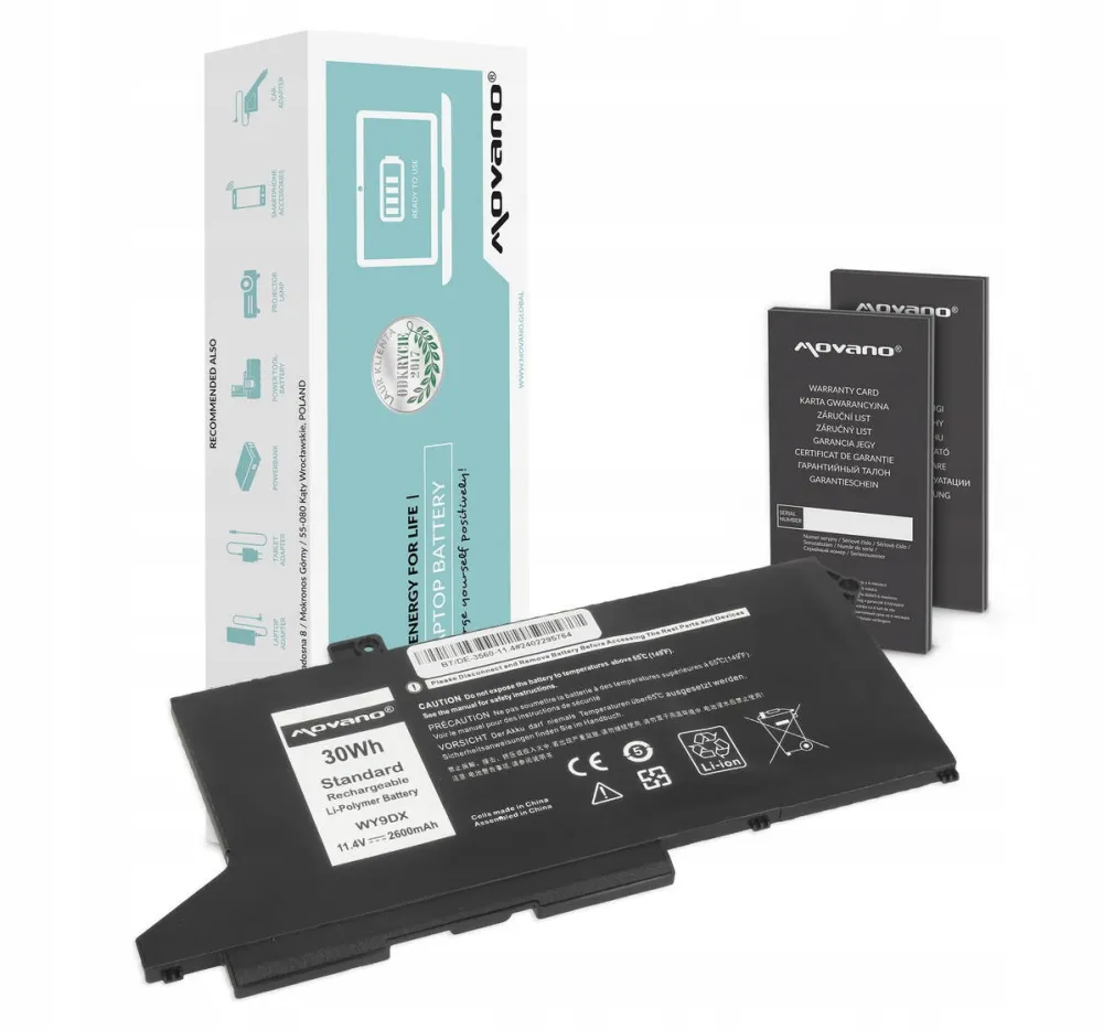 Acumulator Laptop Movano pentru Dell Latitude 5420 5520 Precision 3560, 2600 mAh, 11.4V, 3 celule
