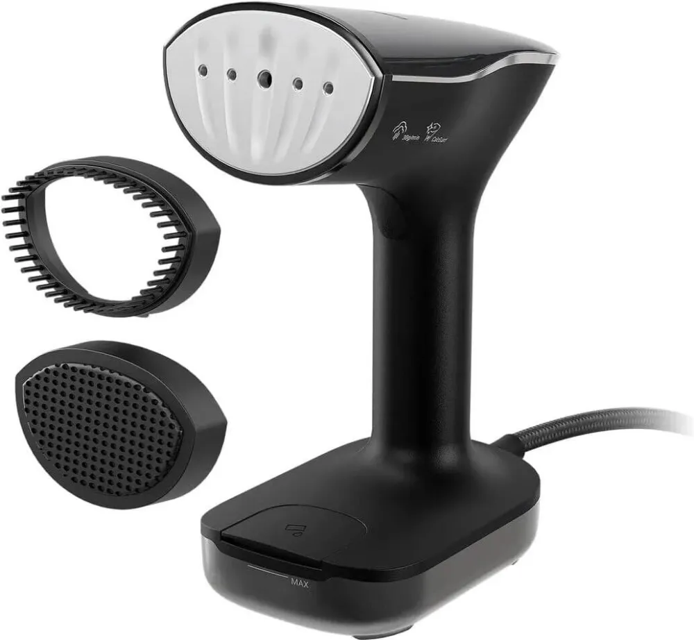 GRUNDIG Aparat de calcat cu abur Grundig ST8450, 2280W, placa ceramica, 30g/min, CalcGuard, compact, Negru