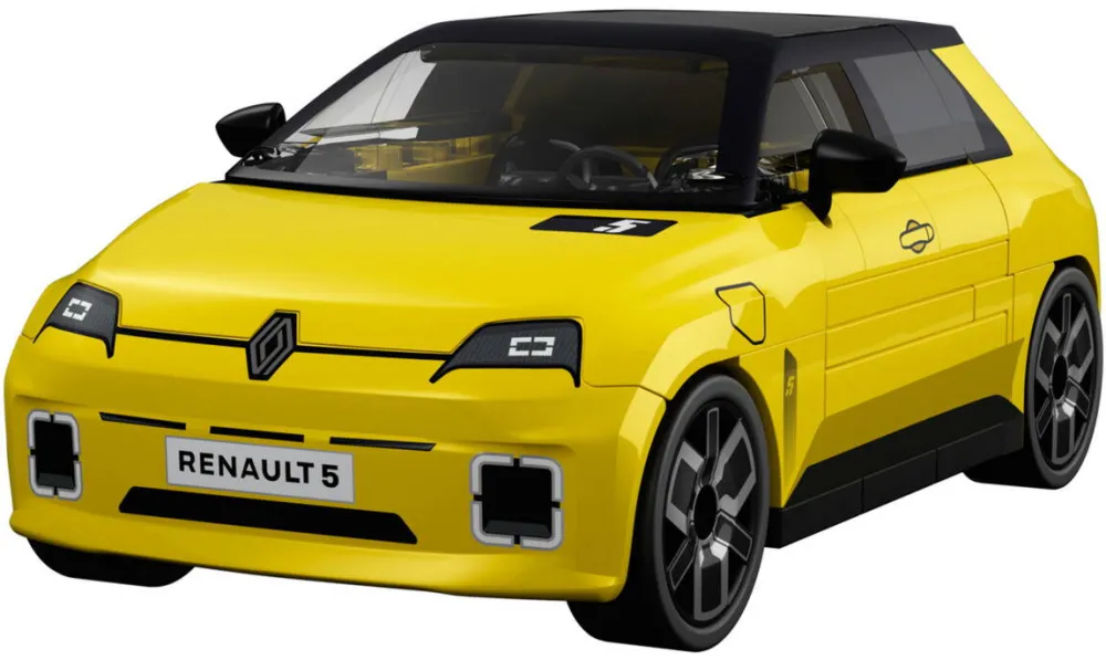 Masina Cobi Renault 5 E-Tech (yellow, scale 1:35)