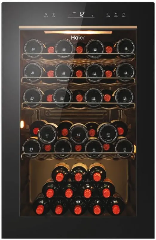 Haier Racitor de vin cu compresor HWS49GAE, independent, negru, 49 sticle