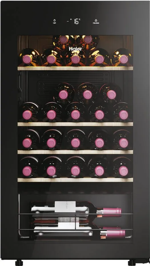 Haier Racitor de vin cu compresor HWS34GGH1, Serie 3, independent, negru, 34 sticle