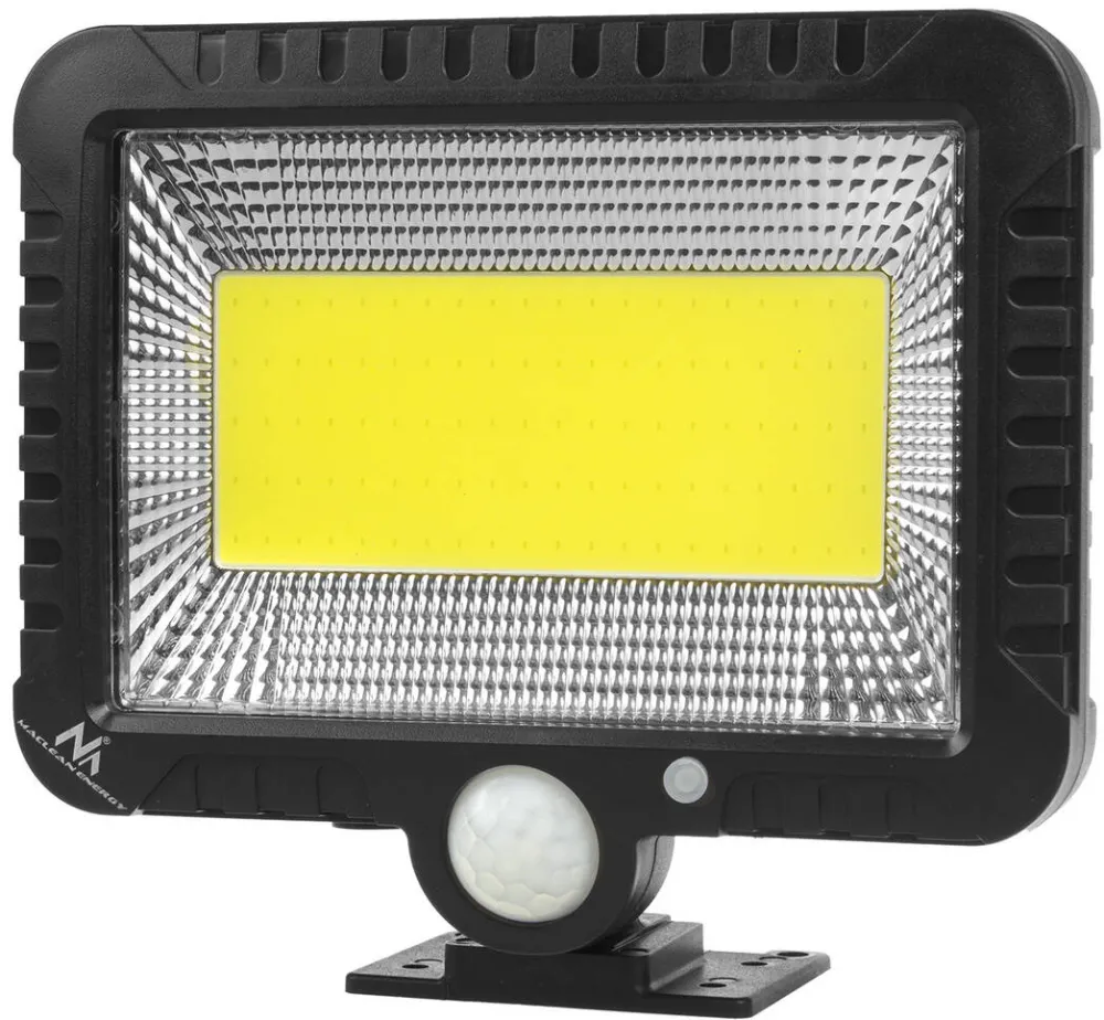 MACLEAN Energy MCE438 Solar LED Floodlight with motion sensor, IP44, 5W, 400lm, 6000K cold white, lithium battery 1300 mAh, 5.5V DC