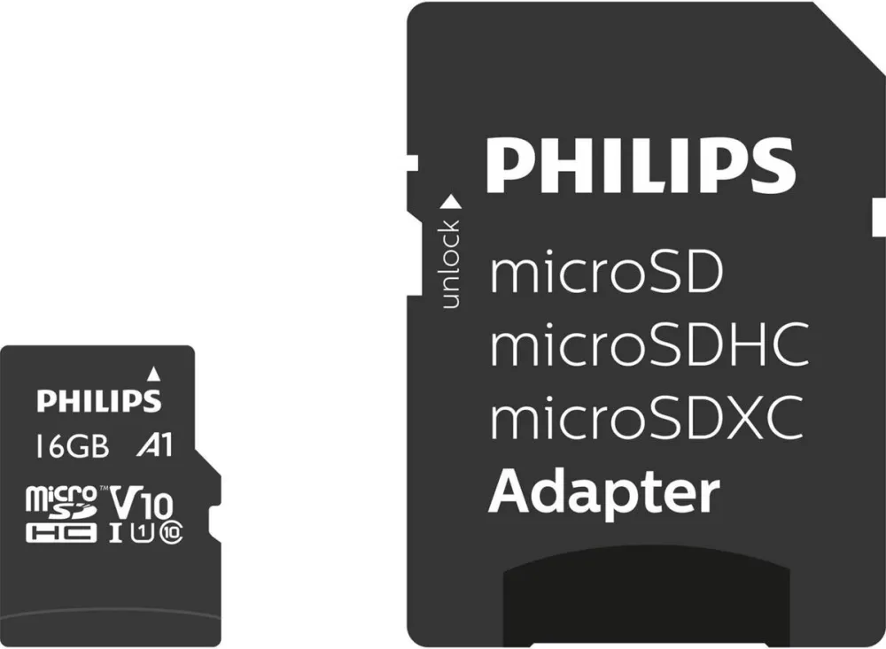 Card de Memorie Philips MicroSDHC 16GB Class 10 UHS-I U1 incl. Adapter