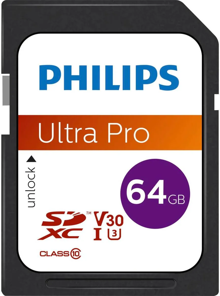 Card de Memorie Philips SDXC 64GB Class 10 UHS-I U3 V30 A1