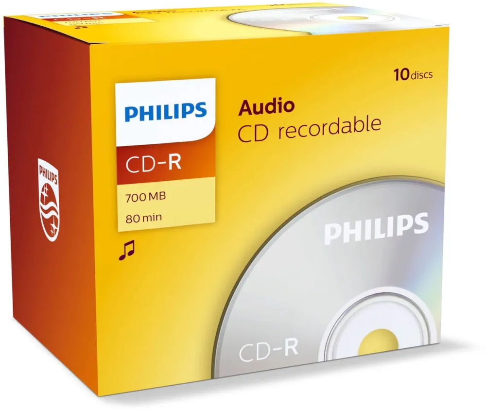 Philips Mediu de Stocare 1x10 CD-R 80Min Audio JC