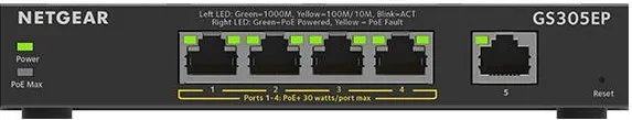 Switch Netgear GS305EP unmanaged 5xGE (4xPoE+)
