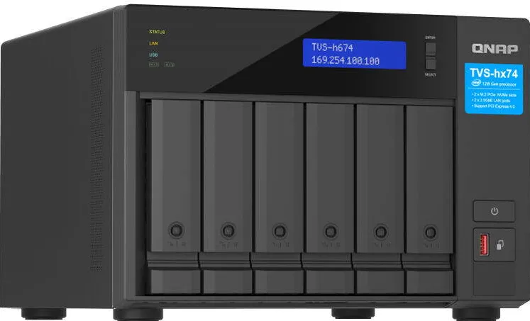 Network Attached Storage QNAP TVS-h674-i5-32G 6x0HDD Intel i5-12400 32GB SODIMM DDR4