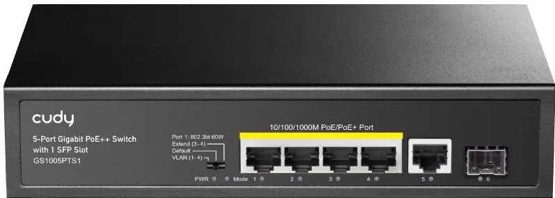 Switch Cudy GS1005PTS1 5xGE PoE+ 1xSFP 120W